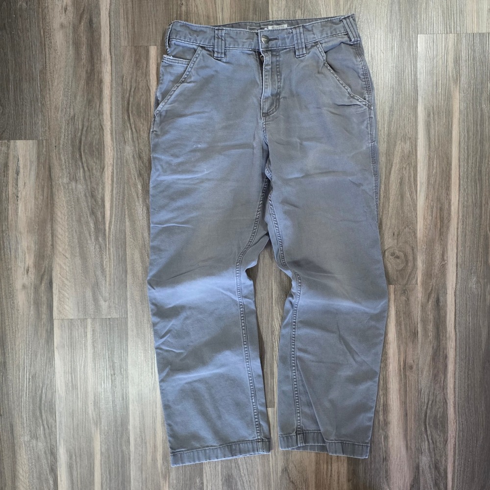 Carhartt Rugged Flex Relaxed Fit Canvas Work Pants Gray 31x30 BN2291-M